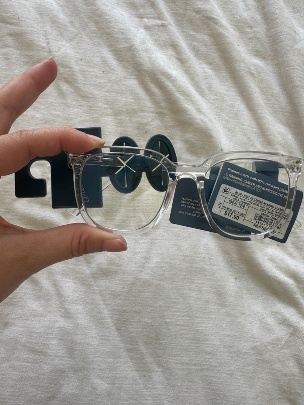 Universal Thread Clear Transparent Round Glasses